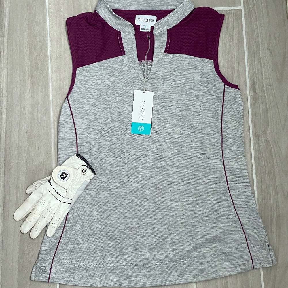 NWT Sleeveless Chase 54 Golf Tennis Pickleball Top M
